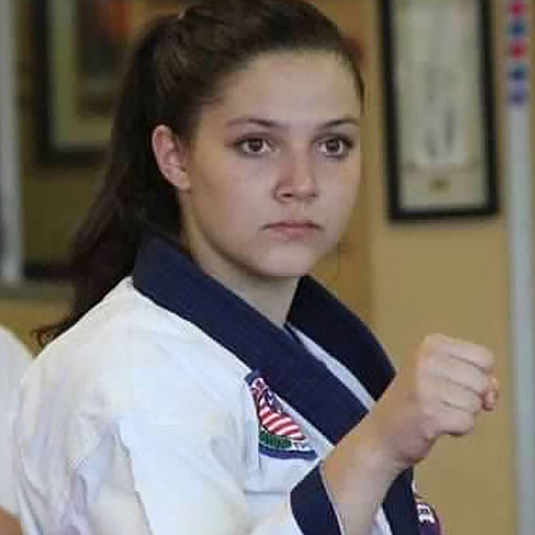 Teenager in Karate Class